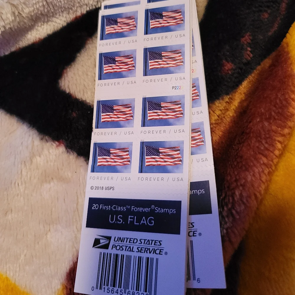 100 Forever Stamps‎ 5 Sheets of 20 First Class USPS Stamps 2019 U.S. Flag Flags